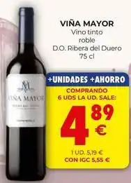 CashDiplo Viña mayor - vino tinto roble d.o. ribera del duero oferta
