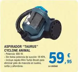 E.Leclerc Taurus - aspirador cyclone animal oferta