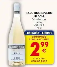 CashDiplo Faustino rivero - vino blanco seco d.o. rioja oferta