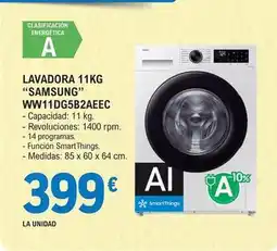 E.Leclerc Samsung - lavadora 11kg ww11dg5b2aeec oferta