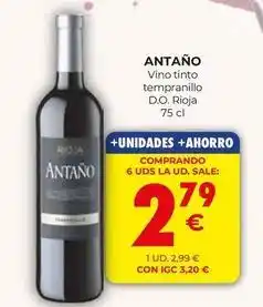 CashDiplo De antaño - vino tinto tempranillo d.o. rioja oferta