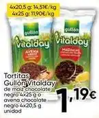 FROIZ Gullón - tortitas de maiz chocolate negro 4x oferta