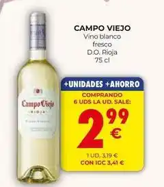 CashDiplo Campo viejo - vino blanco fresco d.o. rioja oferta