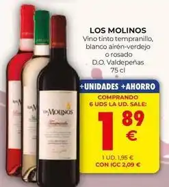 Los molinos - vino tinto tempranillo, blanco airen-verdejo o rosado d.o. valdepenas