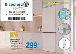 E.Leclerc Tcl - frigorifico combinado cécnote 3221 oferta