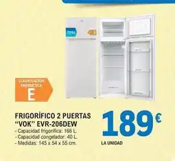 E.Leclerc Frigorifico 2 puertas evr-206dew oferta