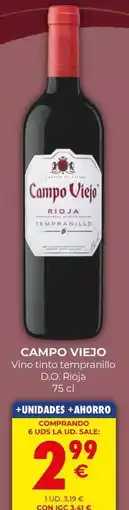 CashDiplo Campo viejo - vino tinto empanillo d.o. rioja oferta