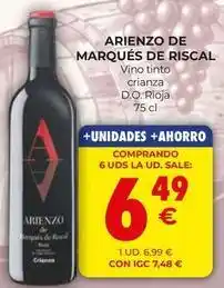 CashDiplo Marqués de riscal - vino tinto crianza d.o. rioja oferta