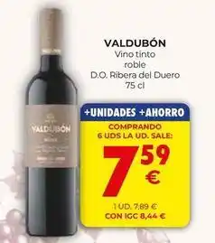 CashDiplo Valdubón - vino tinto roble d.o. ribera del duero oferta