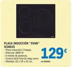 E.Leclerc Svan - placa inducción si3603s oferta