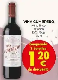CashDiplo Viña cumbrero - vino tinto crianza d.o. rioja oferta