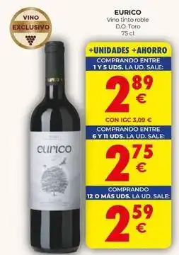 CashDiplo Eurico - vino tinto roble d.o. toro oferta