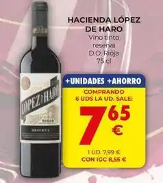 CashDiplo Lopez de haro - vino tinto reserva d.o. rioja oferta