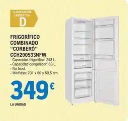 E.Leclerc Corberó - frigorifico combinado cch20053nfw oferta