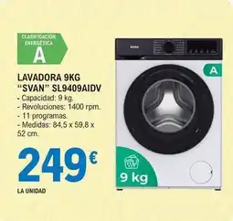 E.Leclerc Svan - lavadora 9kg oferta