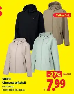 Ocine Crivit - chaqueta softshell oferta
