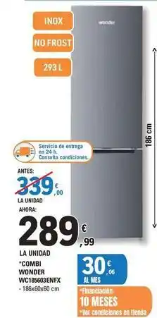 E.Leclerc Frost - combi wc11596nfx oferta