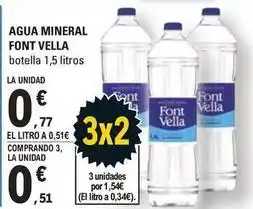 E.Leclerc Font vella - agua mineral oferta