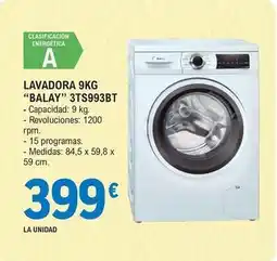 E.Leclerc Balay - lavadora 9kg 3ts993bt oferta
