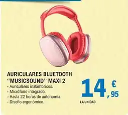 E.Leclerc Auriculares bluetooth musicsound maxi 2 oferta