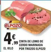 E.Leclerc Elpozo - cinta de lomo de cerdo marinada por trozos oferta