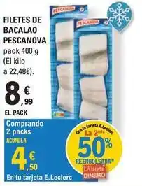 E.Leclerc Pescanova - filetes de bacalao oferta