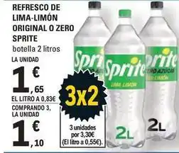E.Leclerc Sprite - refresco de lima-limón original o zero oferta