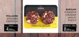 Plusfresc Pujols burguer formatge cheddar anglès oferta