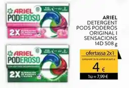 Plusfresc Ariel detergent pods poderós original i sensacions oferta