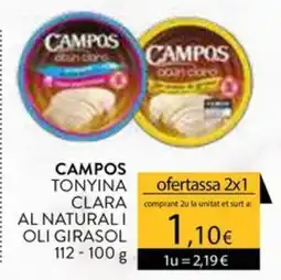 Plusfresc Campos tonyina clara al natural i oli girasol oferta
