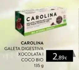 Plusfresc carolina galeta digestiva xocolata i coco bio oferta