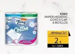 Plusfresc Foxy - paper higienic coto 5 cap. 4 rotllos oferta