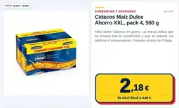 Sangüi Cidacos - maiz dulce ahorro xxl oferta