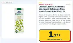 Sangüi Asturiana - central lechera vegetanea bebida de soja sin azucares anadidos oferta
