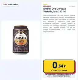 Sangüi Amstel - cerveza tostada oferta