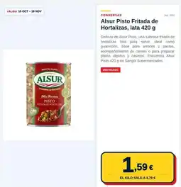 Sangüi Alsur - pisto fritada de hortalizas oferta