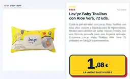 Sangüi Bebé - lov'yc baby toallitas con aloe vera oferta