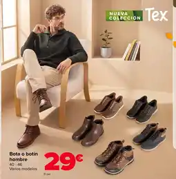Carrefour Tex bota o botín hombre oferta