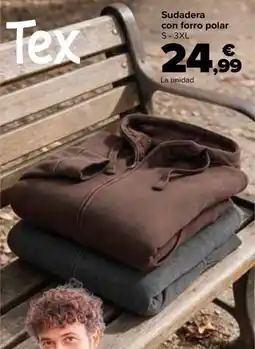 Carrefour Tex sudadera con forro polar oferta