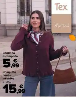 Carrefour Tex Mary Tariel Chaqueta punto volantes oferta