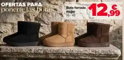 Carrefour Bota forrada mujer oferta