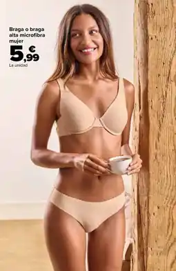 Carrefour Braga o braga alta microfibra mujer oferta