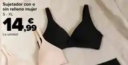 Carrefour Sujetador con o sin relleno mujer oferta