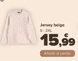 Carrefour Jersey beige oferta