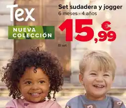 Carrefour Tex set sudadera y jogger oferta