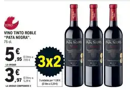 E.Leclerc Pata Negra vino tinto roble oferta