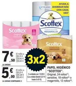 E.Leclerc Scottex papel higiénico oferta