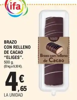 E.Leclerc ifa brazo con relleno de cacao oferta