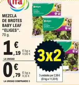 E.Leclerc Eliges mezcla de brotes baby leaf oferta
