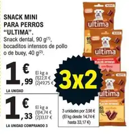 E.Leclerc ultima snack mini para perros oferta